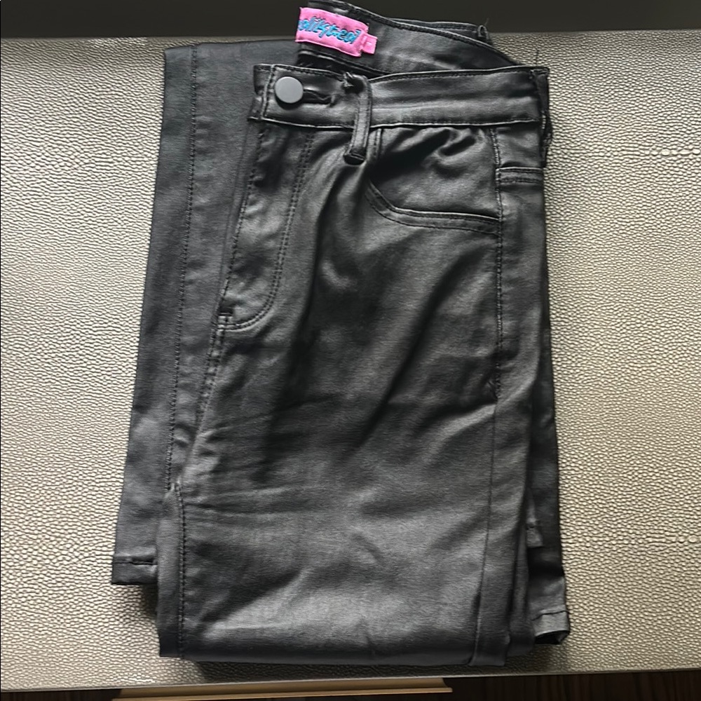 Edikted Faux Leather Flare Pants